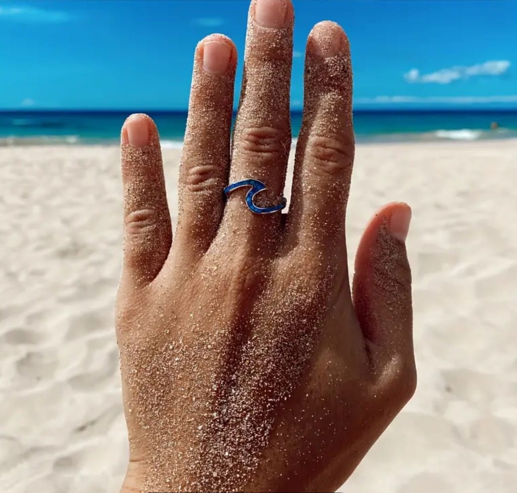Blue  Wave Ring