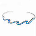 Wave Blue Opal Bangle 925s